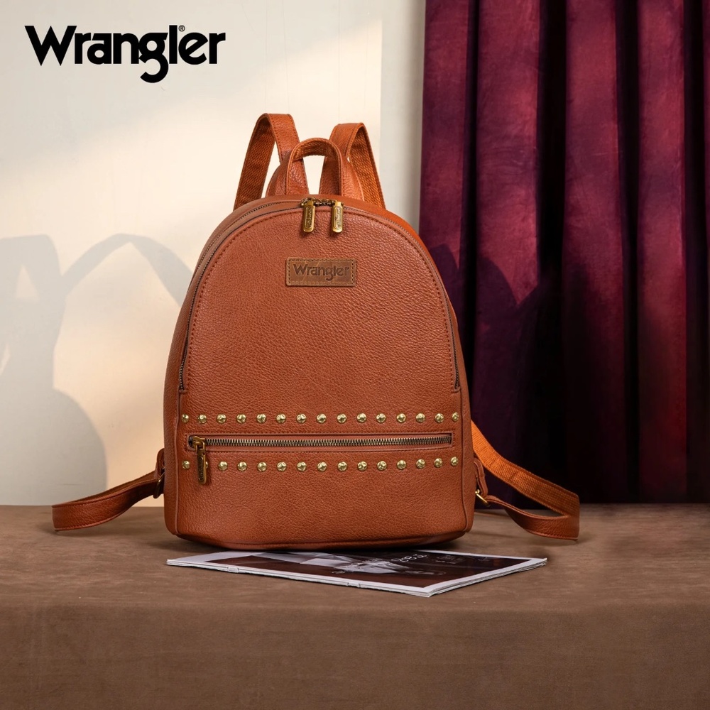 Wrangler Studded Backpack -Brown